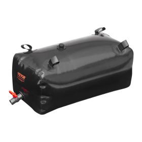 VEVOR Portable Water Storage Bladder 29.9 Gal PVC Collapsible Water Tank Black