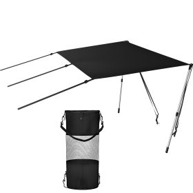 VEVOR T-Top Sun Shade Kit 5' x 5', UV-Proof 600D Polyester T-top Extension Kit with Rustproof Steel Telescopic Poles, Waterproof T-Top Shade Kit