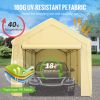 VEVOR Carport Canopy Car Shelter Tent 10 x 20ft with 8 Legs and Sidewalls Yellow