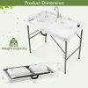 Fish Cleaning Table with 2 Sinks and 360¬∞ Rotatable Fauce