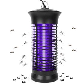 Electric Bug Zapper Mosquito Killer UV Light Flying Zapper Insect Killer Lamps Pest Fly Trap (Color: Black)