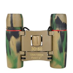 30x60 Zoom Mini Outdoor Binoculars Folding Telescopes 126/1000m Focusing Vision Hunting Telescope (Ships From: China, Color: Camouflage)